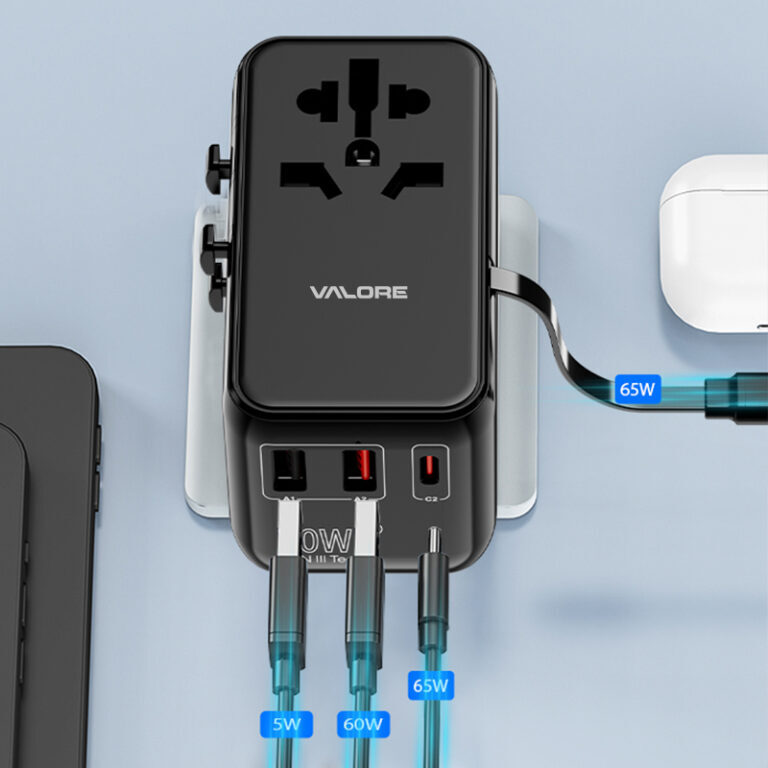 【Valore UTA-002】70W 全球通用旅行轉接器 (內建伸縮線版)