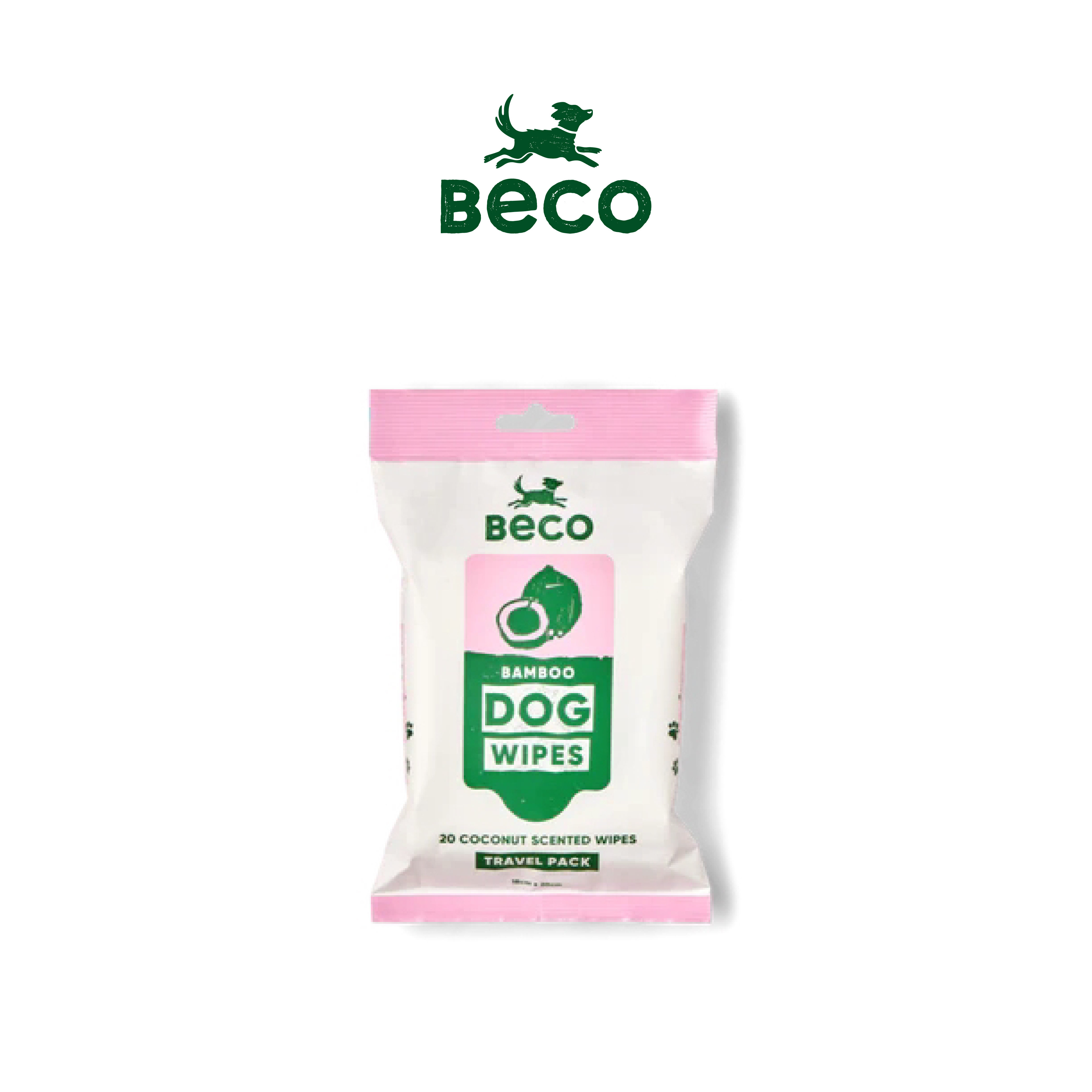 椰子香​ - 竹製狗狗濕紙巾隨身包｜英國 Beco
