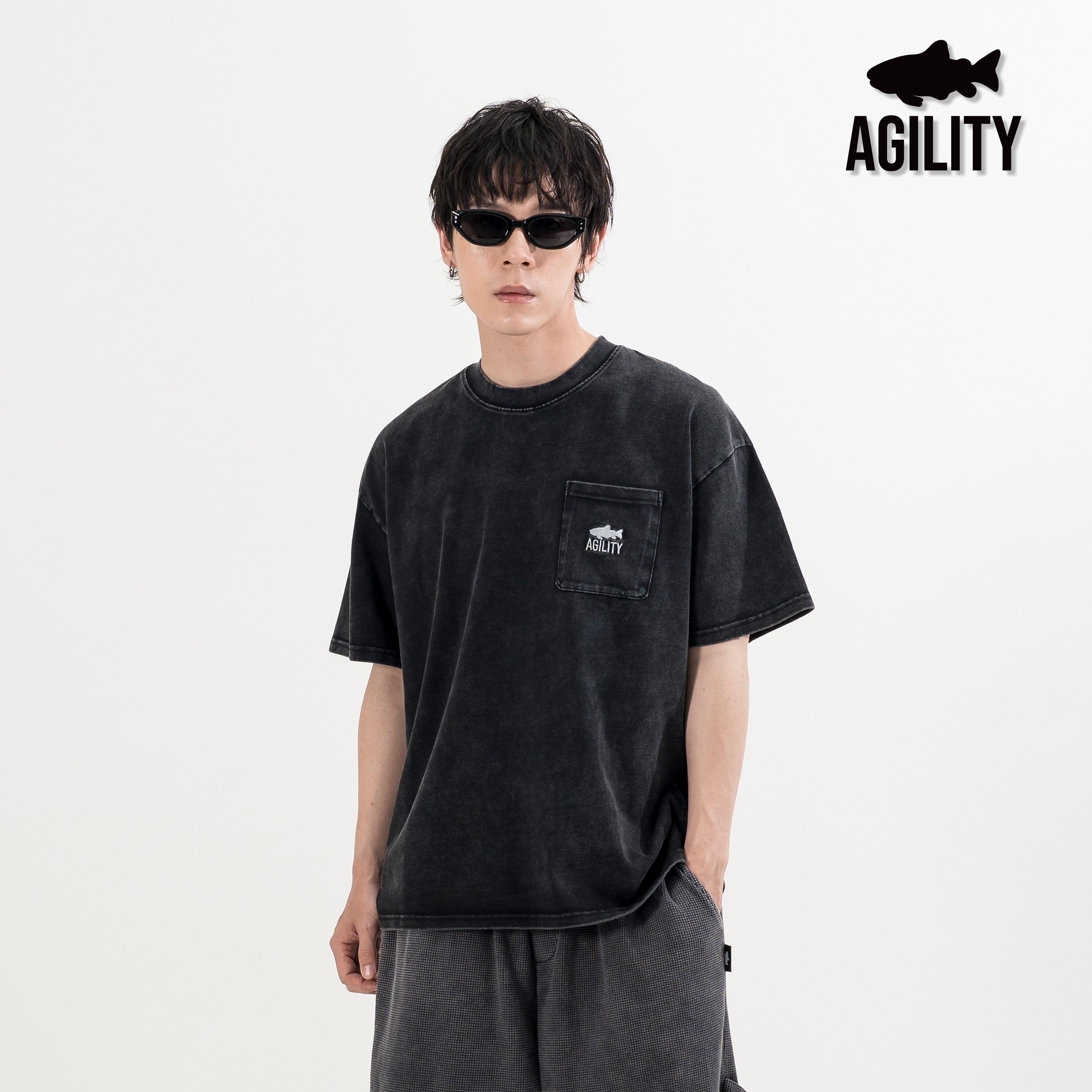AGILITY Image Pocket Tee / Washed Shadow 水洗口袋 魚影 [SR0-WD]