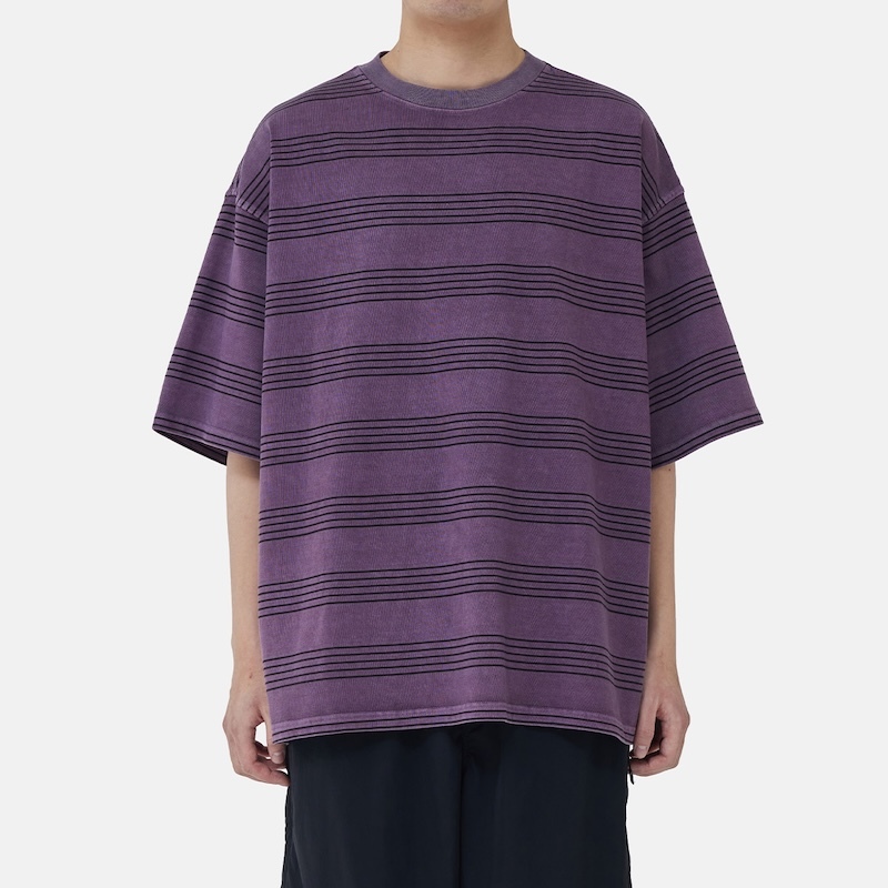 moif - GARMENT DYED STRIPE H/S TEE - PMF026-02JH11