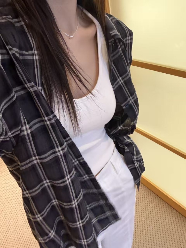 M05 Soft Check 格紋襯衫(咖米/深藍)