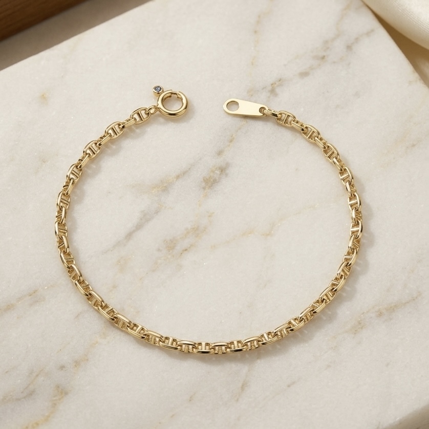 18K黃金日本製意大利硬金工藝手鏈