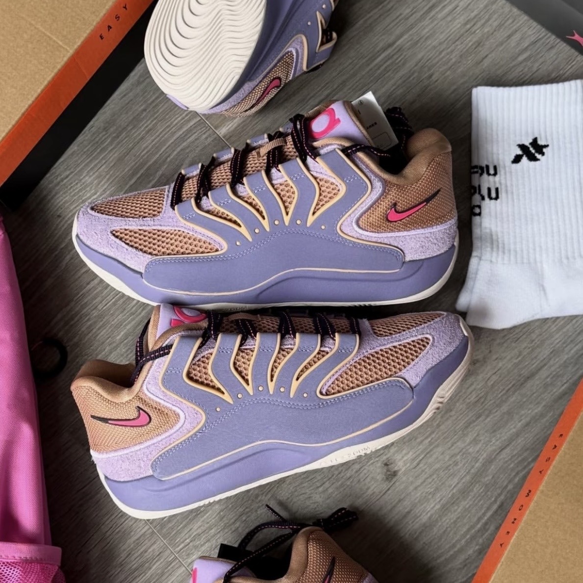 NIKE KD 18 EP 薰衣草紫 粉 籃球鞋 緩震 運動 男鞋 HV1991-501