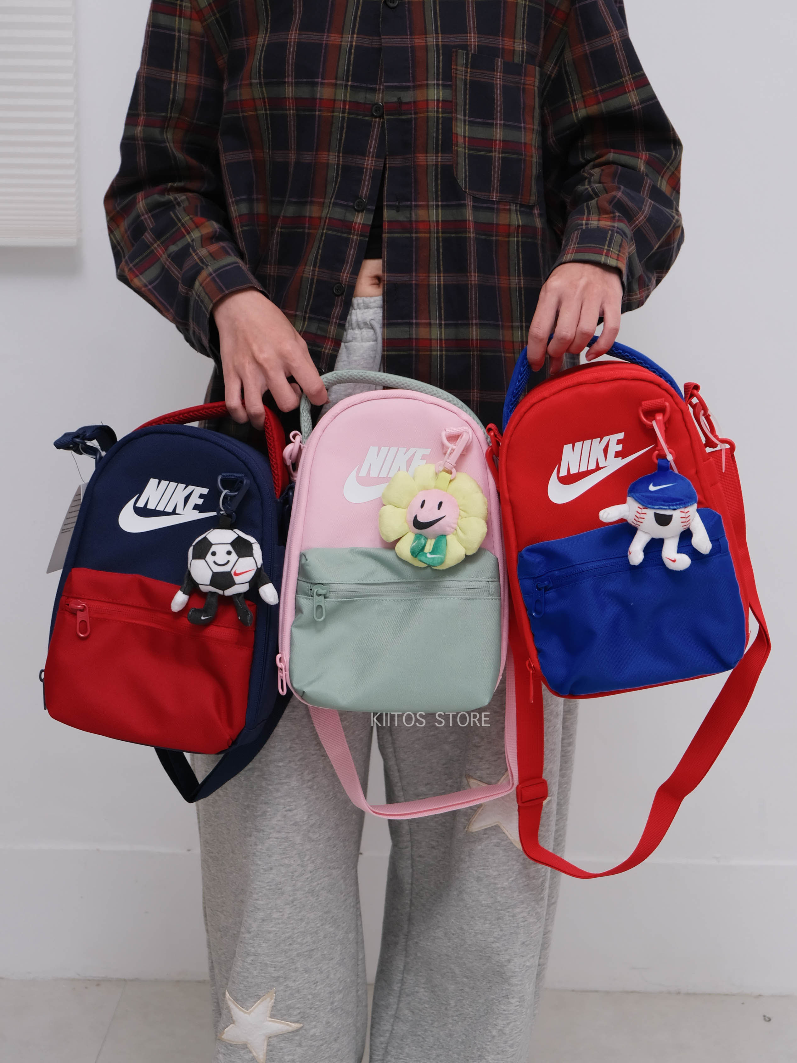 【預購】NIKE BUDDIES LUNCH TOTE 靛藍 柔粉 名牌 送掛飾 6L 斜背 小背包 午餐包 肩背包 NY2623001GS