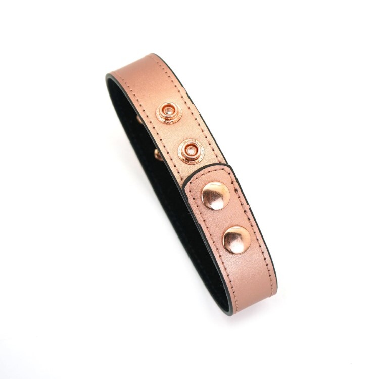 Liebe Seele Rose Gold 玫瑰金粹 真皮頸圈及乳夾組 高級SM道具 日本SM用品