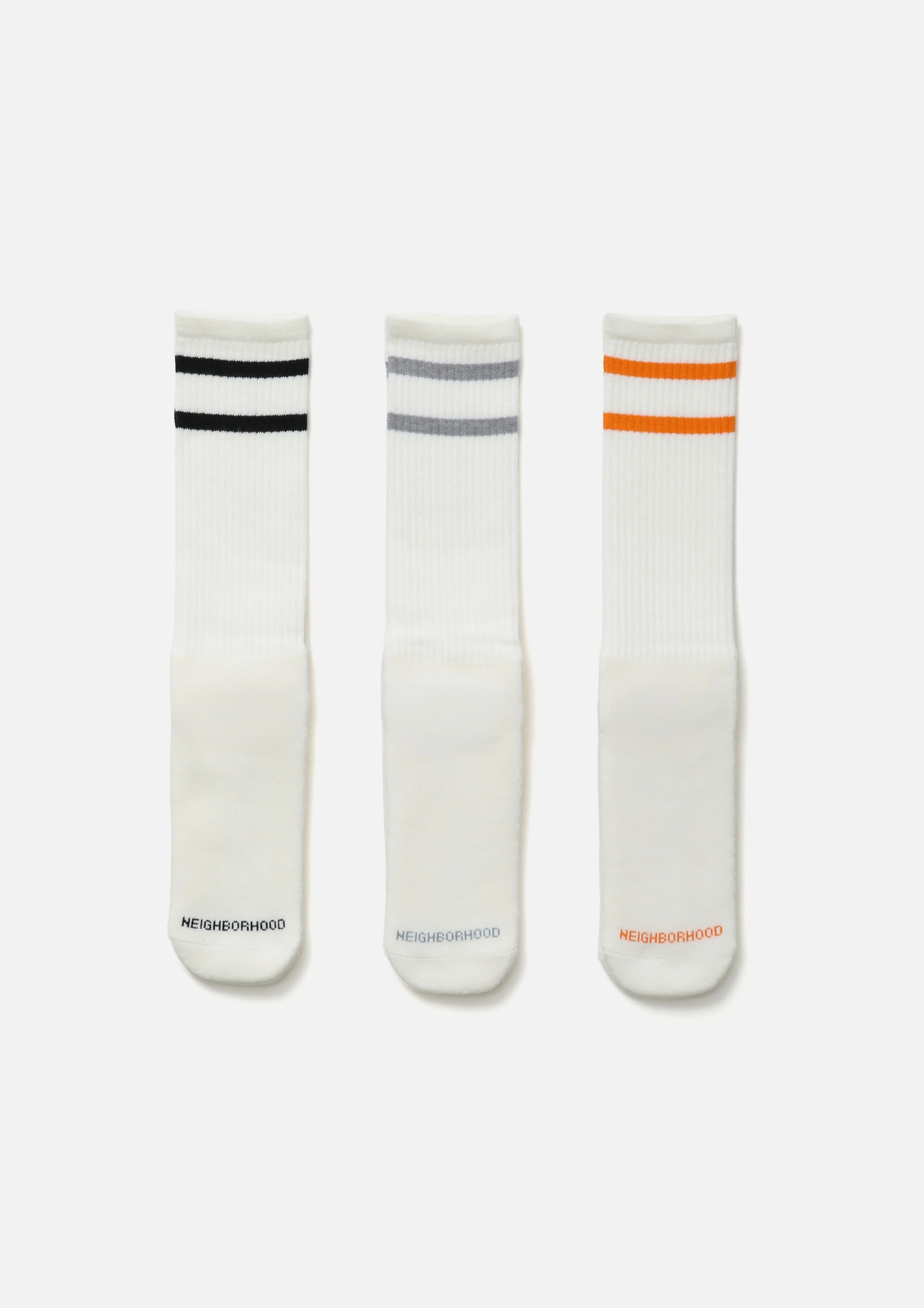 [現貨] NEIGHBORHOOD SS26 CLASSIC 3PACK SOCKS | WHITE