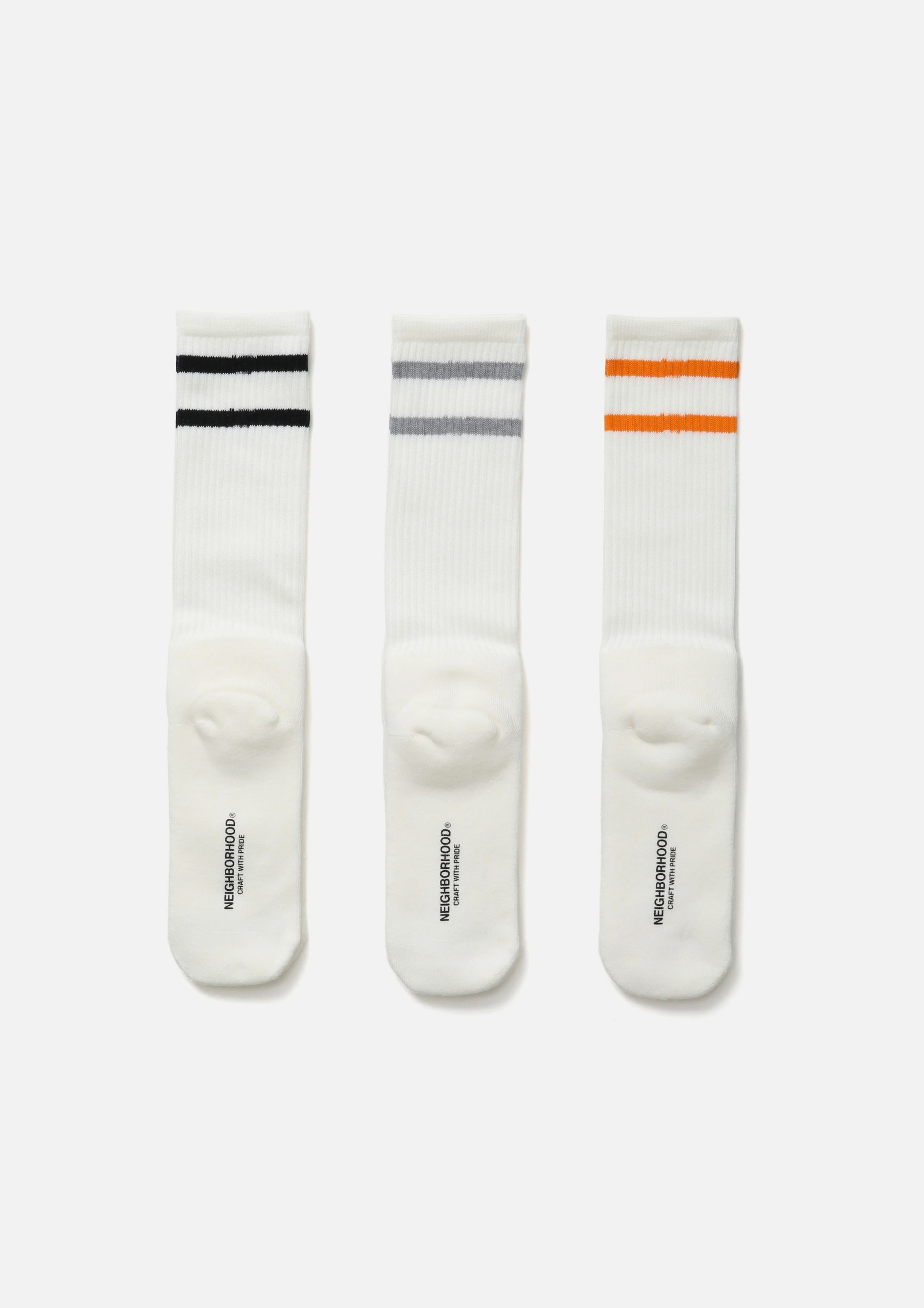[現貨] NEIGHBORHOOD SS26 CLASSIC 3PACK SOCKS | WHITE