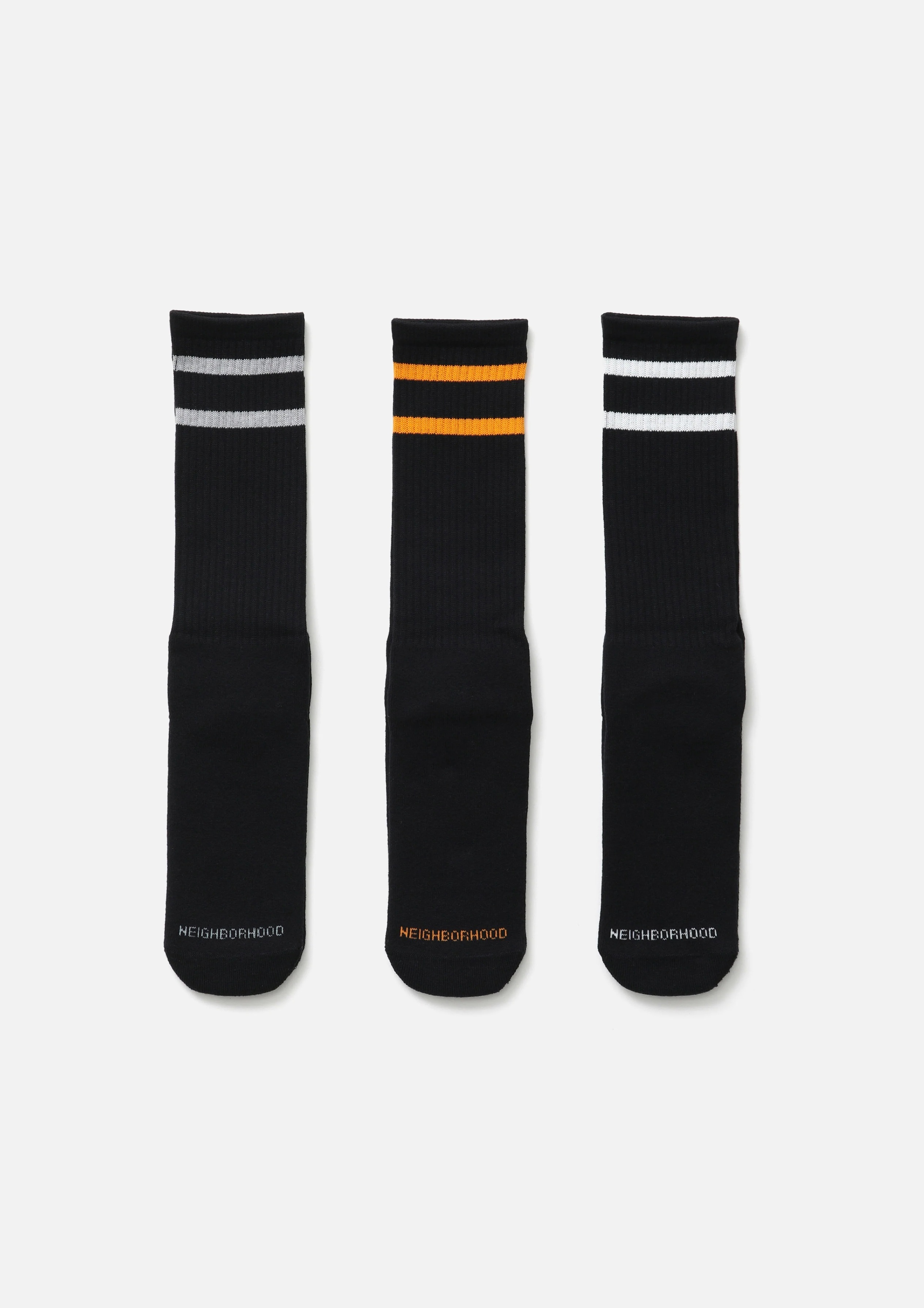 [現貨] NEIGHBORHOOD SS26 CLASSIC 3PACK SOCKS | BLACK