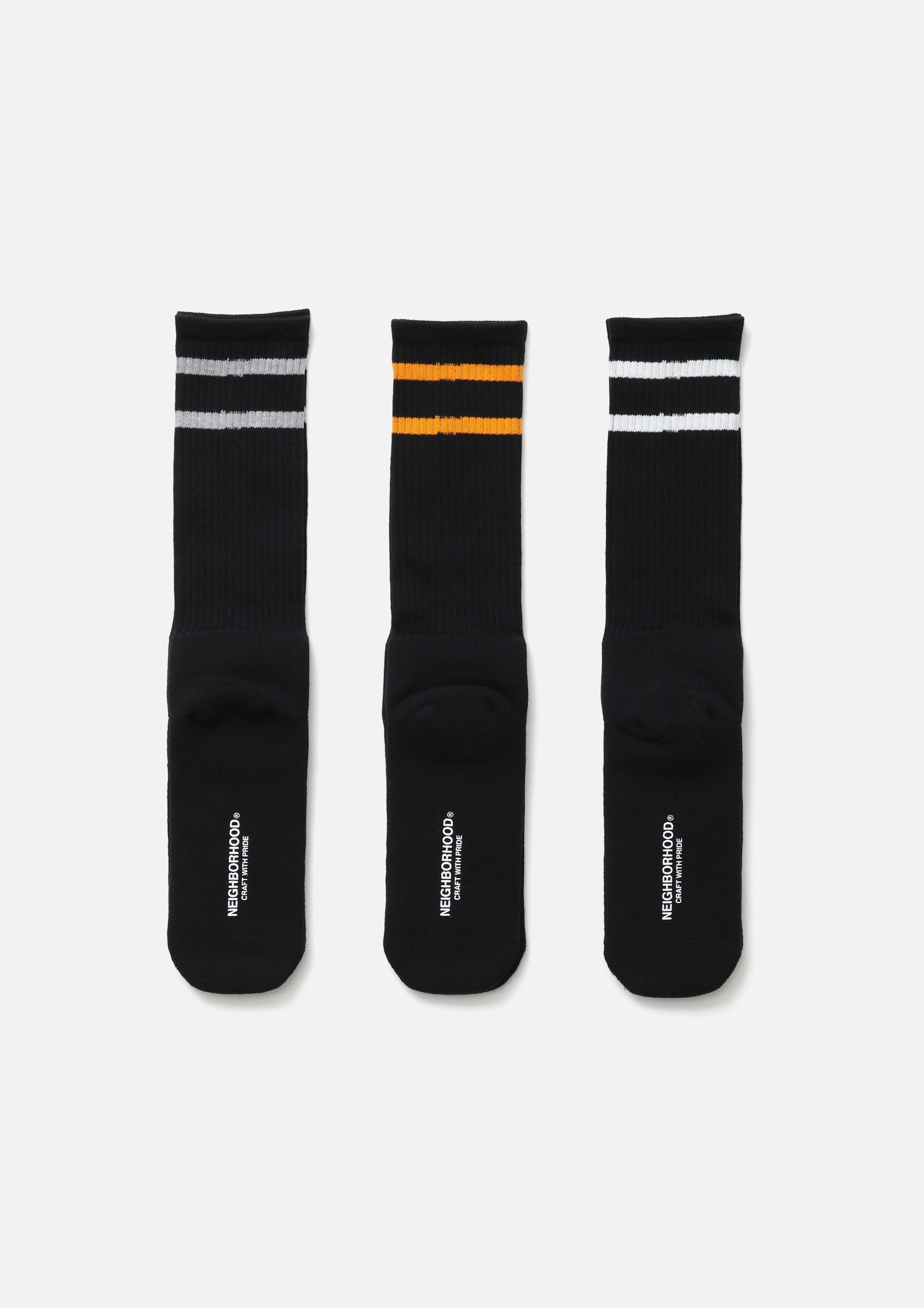 [現貨] NEIGHBORHOOD SS26 CLASSIC 3PACK SOCKS | BLACK