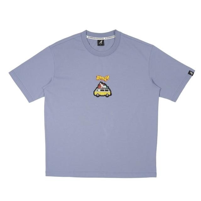 HKCG0511-003 KANGOL 中間小巴士章短袖Tee(64556018) 紫 (A3M-XL)