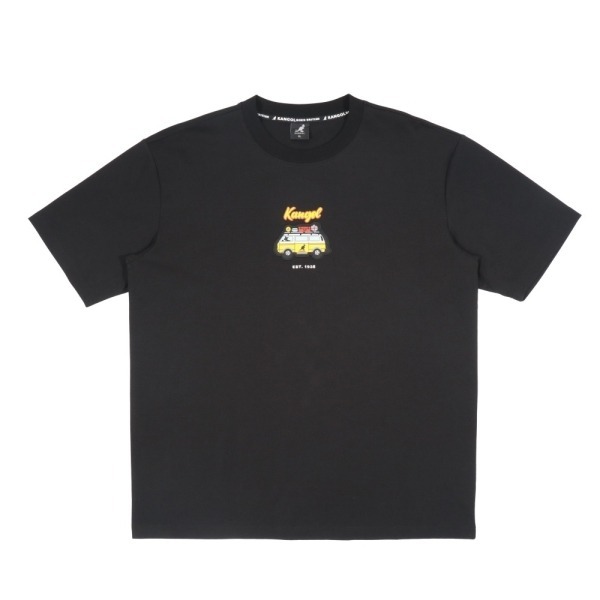 HKCG0511-005 KANGOL 中間小巴士章短袖Tee(64556018) 黑 (A5S-XL)