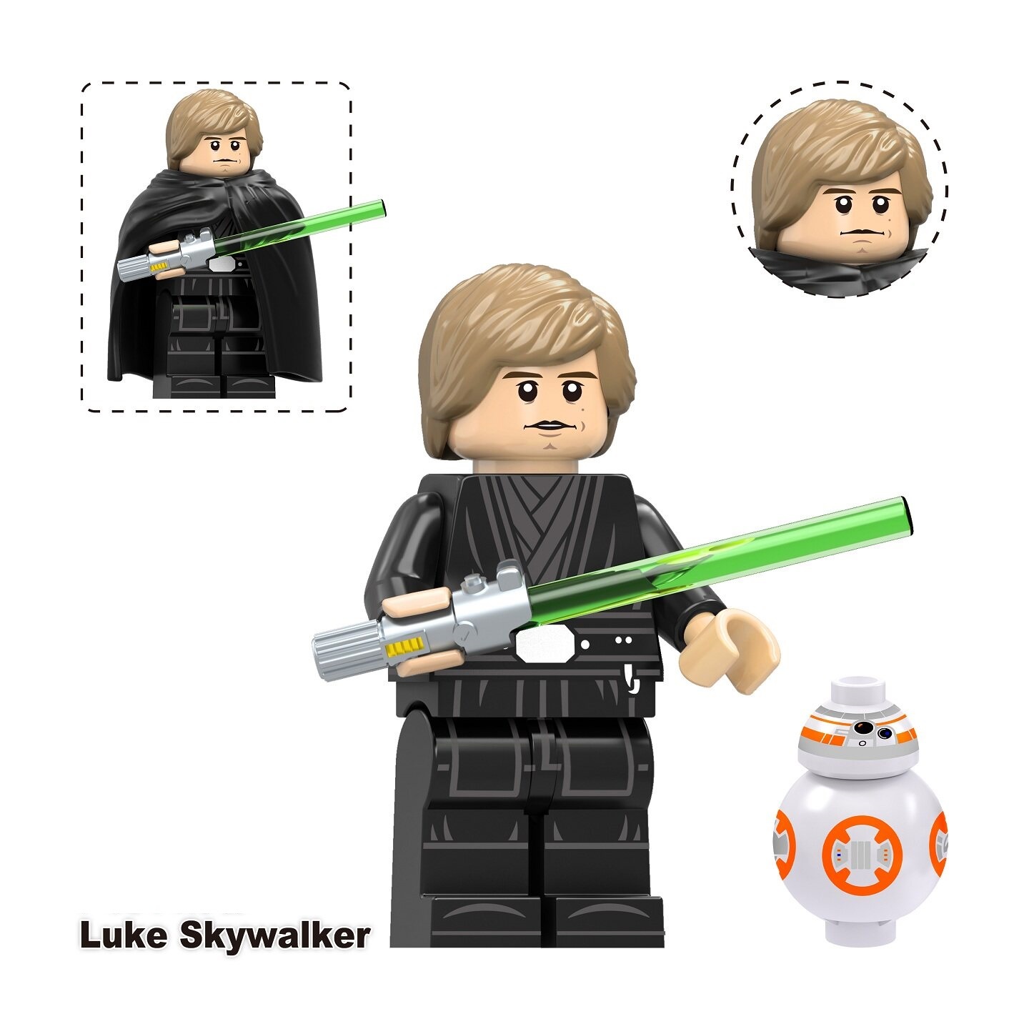 Star Wars Luke Skywalker Custom Minifigures Fit Lego TV6121 TV8187