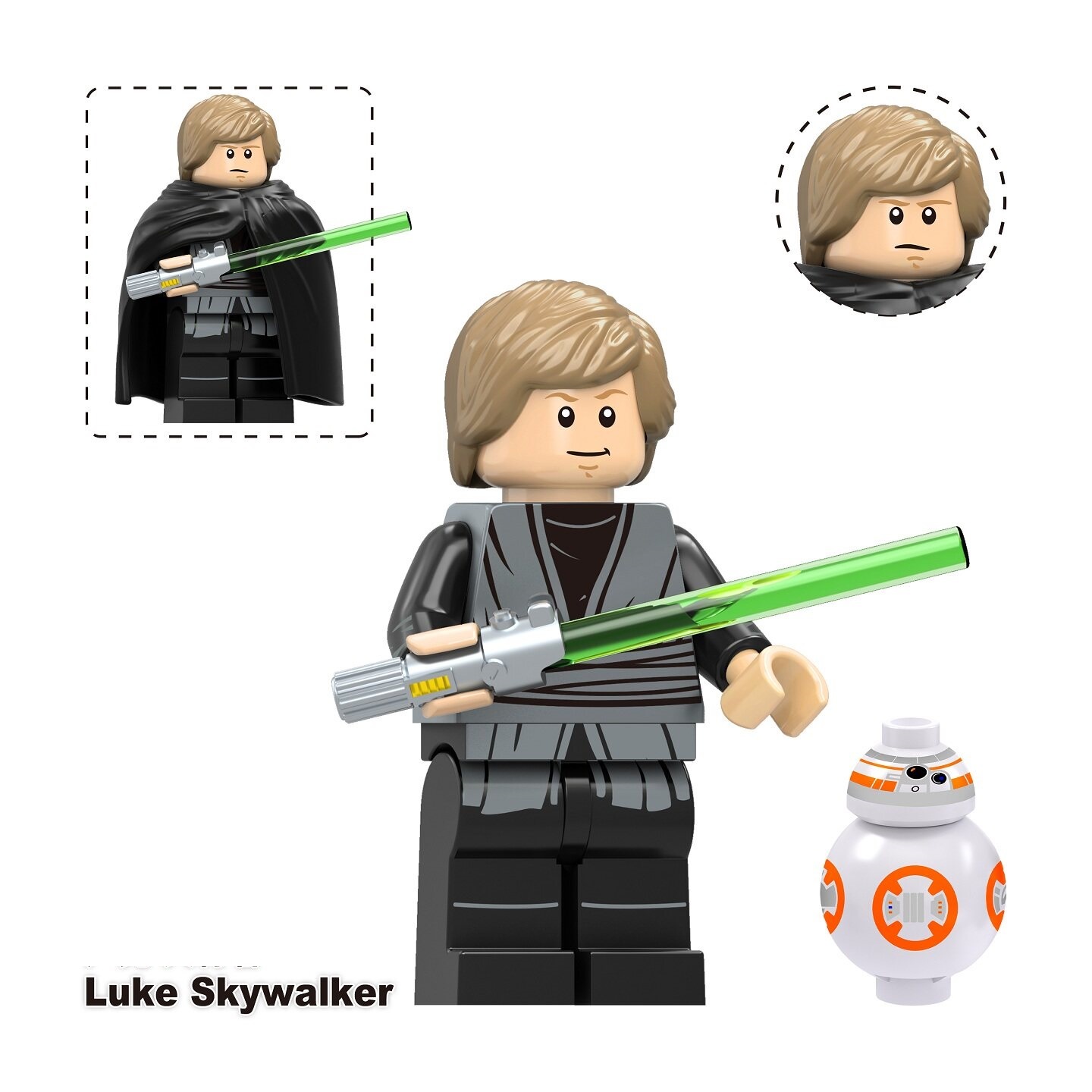 Star Wars Luke Skywalker Custom Minifigures Fit Lego TV6121 TV8188