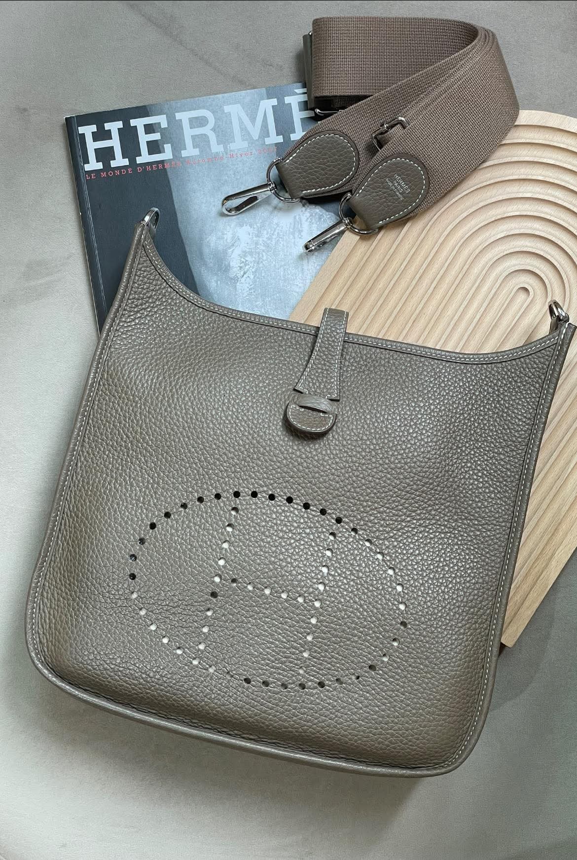 Preloved Evelyne 29 TC Leather Etoupe PHW HK$2x,xxx (HK$2,000 deposit to hold)