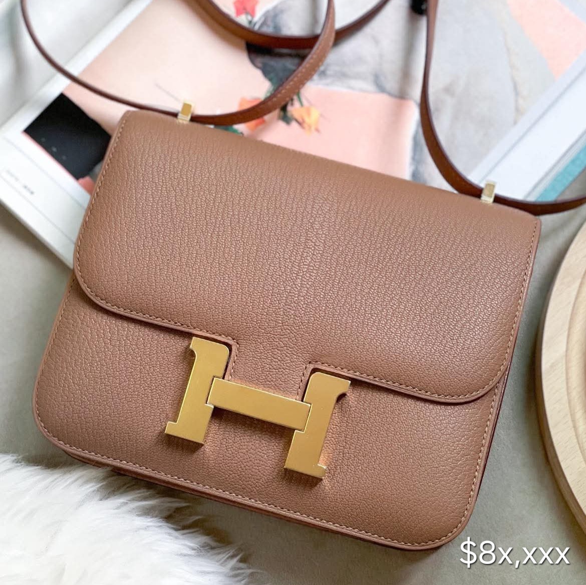 Hermès Constance Mini Chèvre Mysore Leather Quebracho 2J GHW  HK$8x,xxx 詳情請PM我哋 (HK$2,000 訂金)