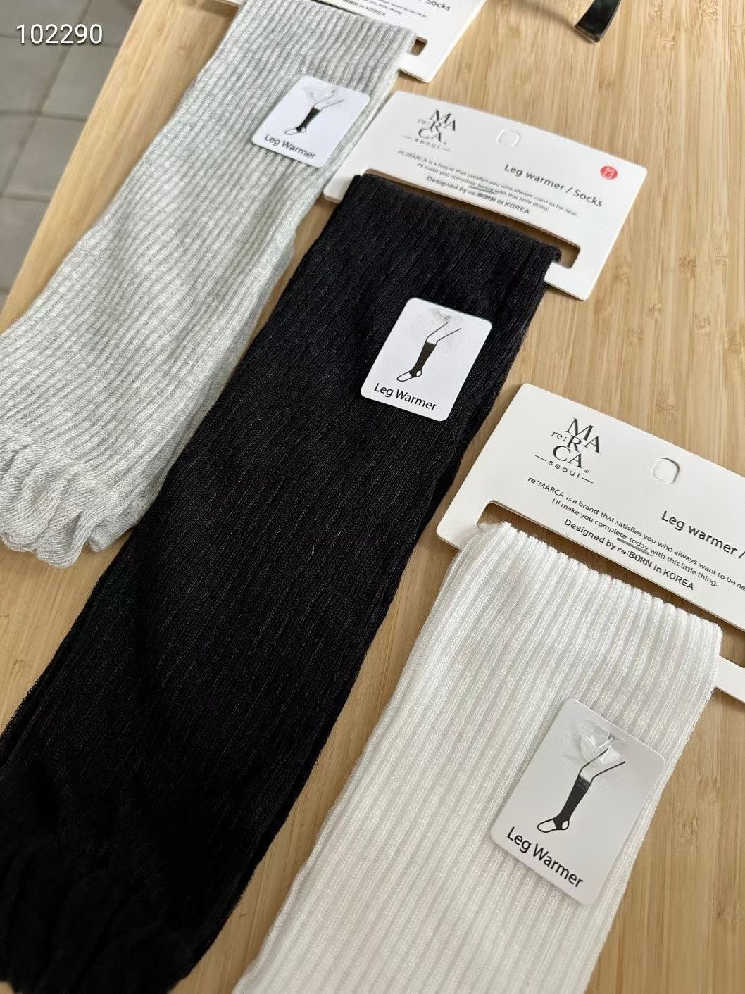 韓國LE04#簿透坑紋襪套 $45/1對 2對起$38