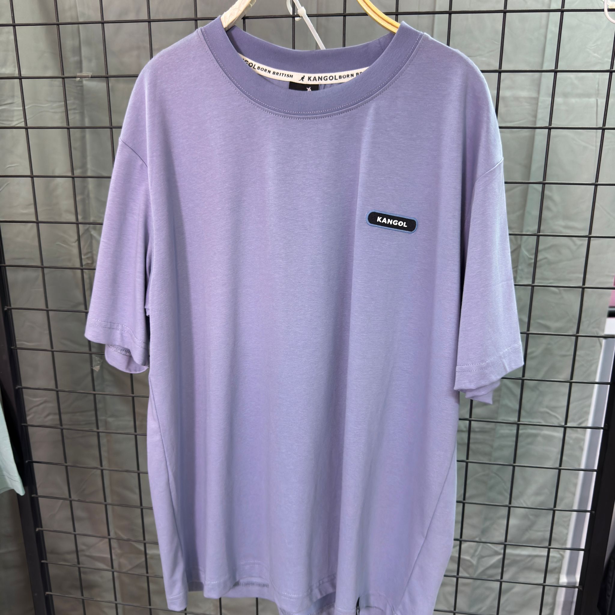 HKCG0511-021 KANGOL左胸刺繡圓LOGO TEE(64556004) 紫色 (A21M-L)