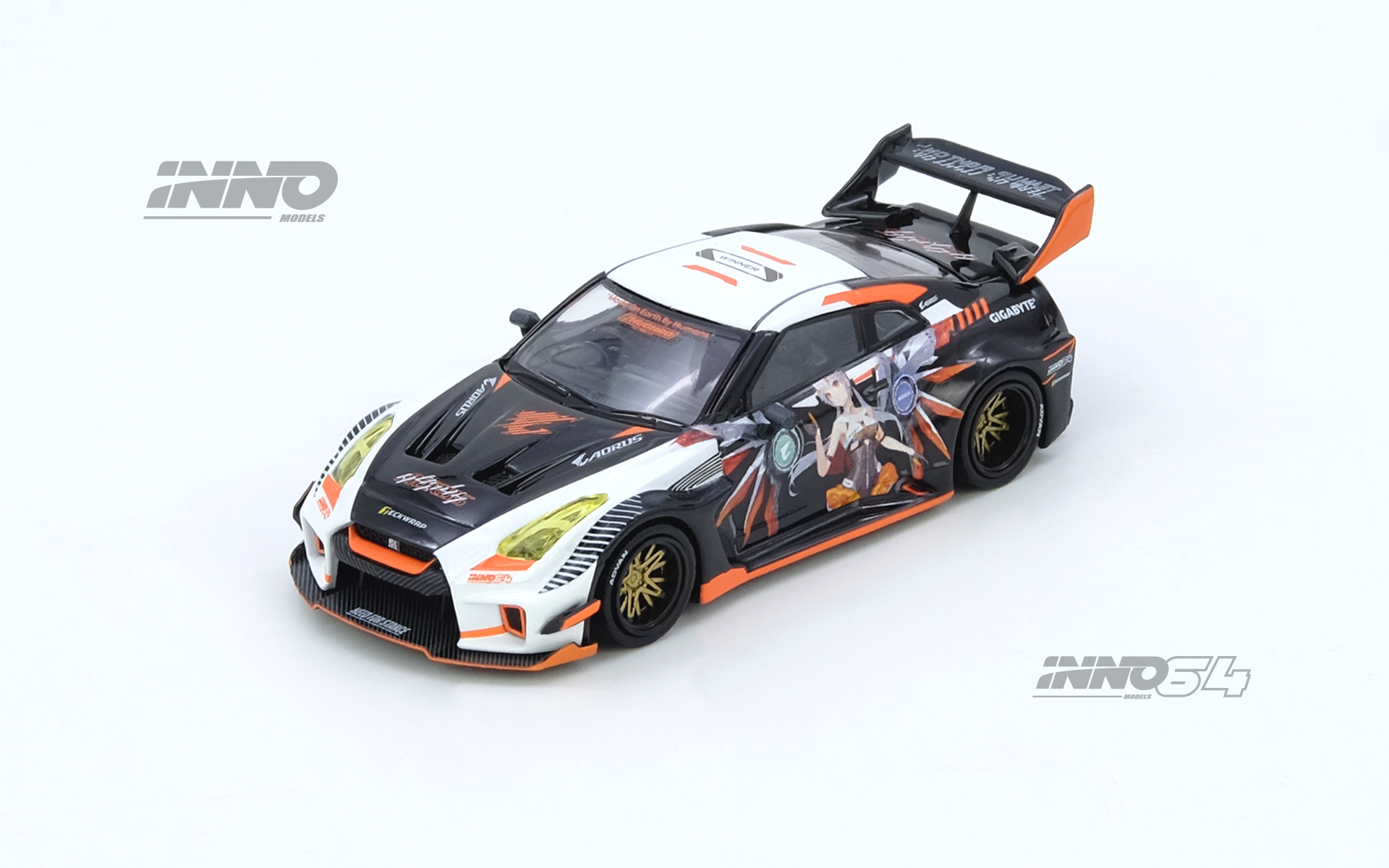 INNO64 1/64 GT-R R35 寬體 AORUS X INNO64 限定版