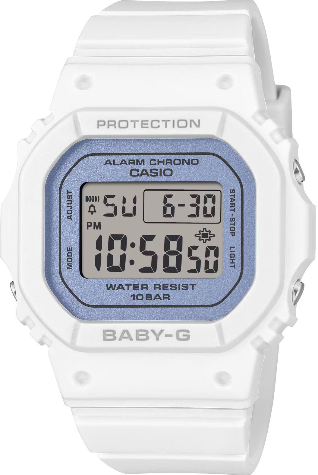 萬年鐘錶 - BABY-G  清新經典方形防震電子錶  BGD-565SC-2B 錶徑 : 37.9 MM