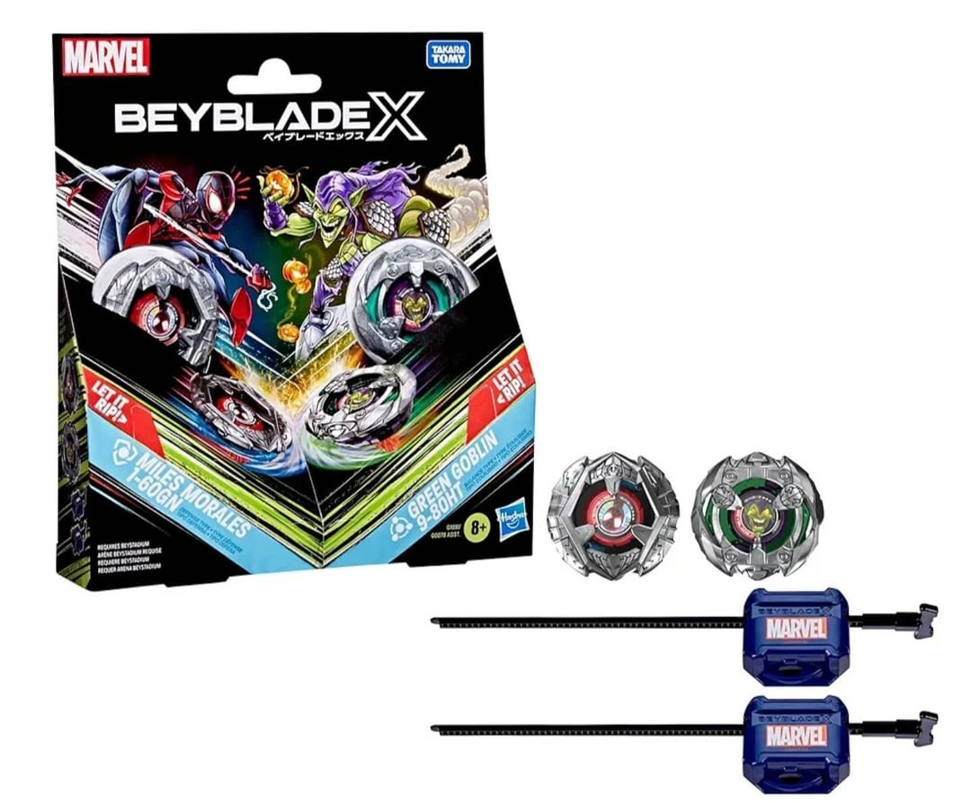 Takara Tomy Beyblade X BX-00 入門套裝 BXA-04 Miles Morales 邁爾斯·摩拉斯 1-60GN  vs 綠魔 9-80HT