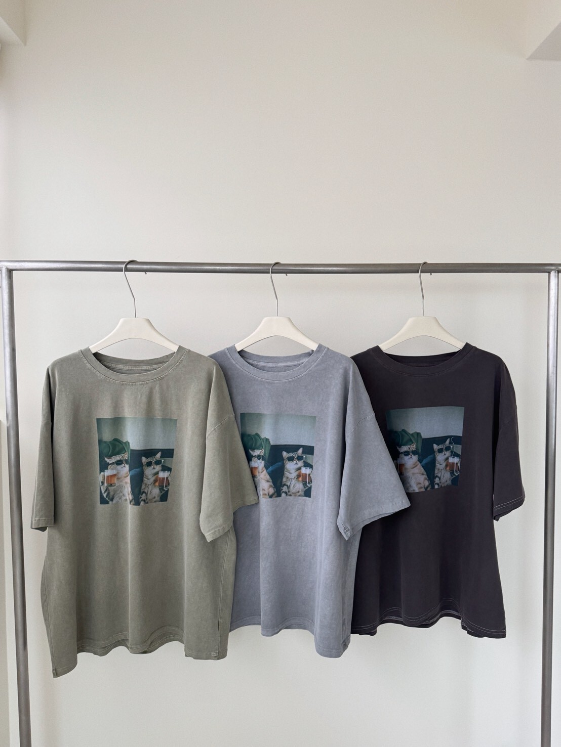 Chill Chill墨鏡貓寬鬆短袖大Tee