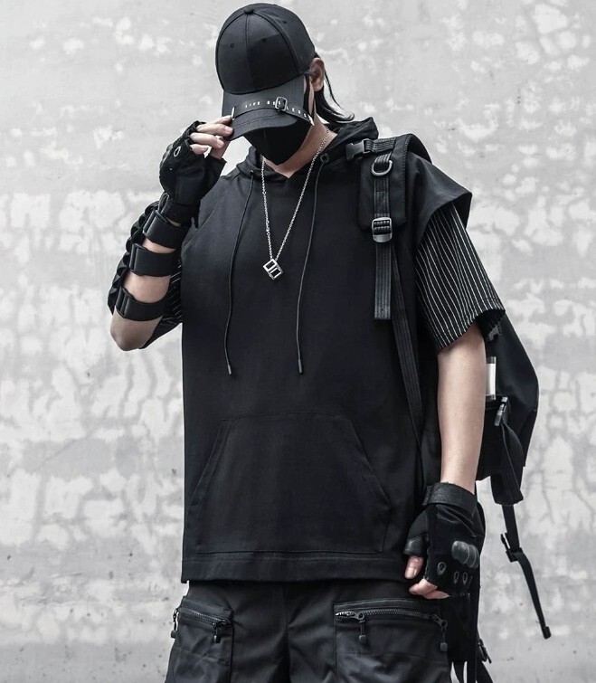 𝙏𝙀𝘾𝙃𝙒𝙀𝘼𝙍 機能假兩件連帽條紋帽衫