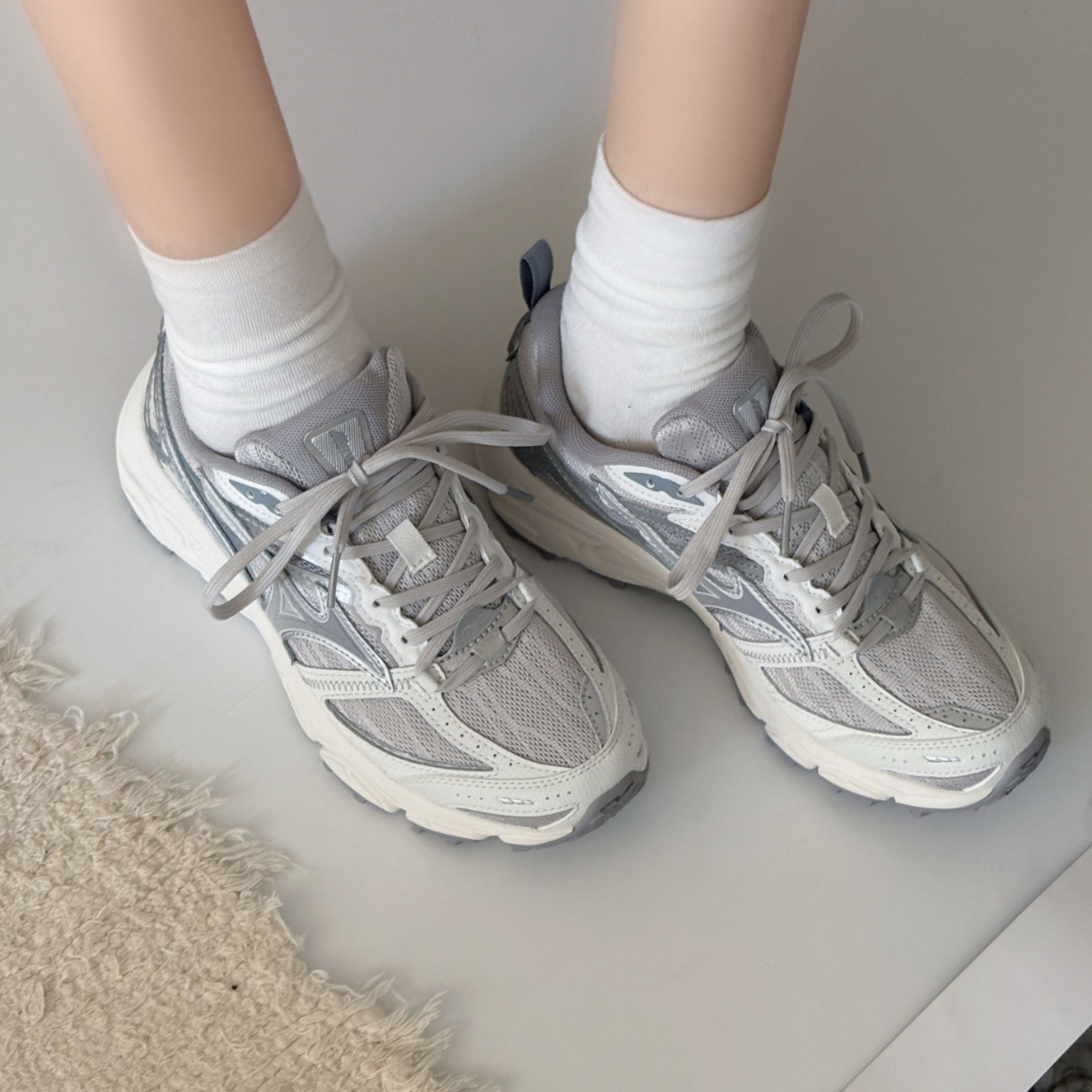 NICEDAY 代購 Mizuno NEX TL 銀色 復古 運動鞋 D1GH262902