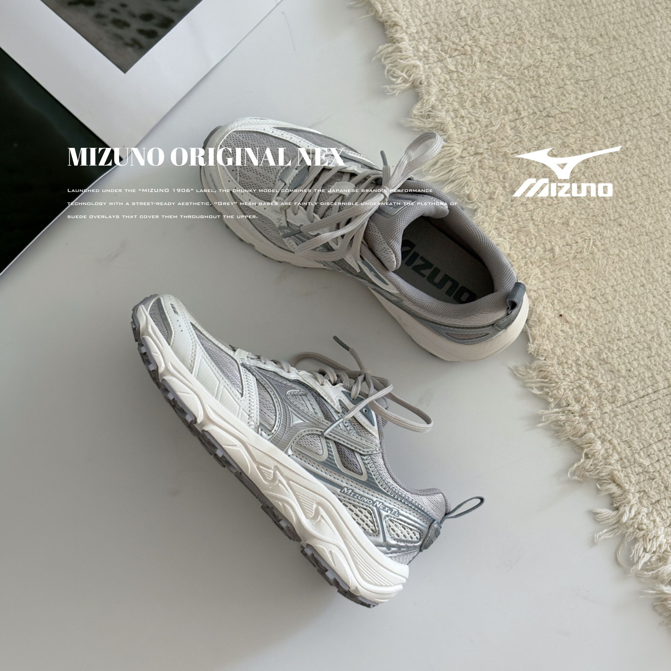 NICEDAY 代購 Mizuno NEX TL 銀色 復古 運動鞋 D1GH262902