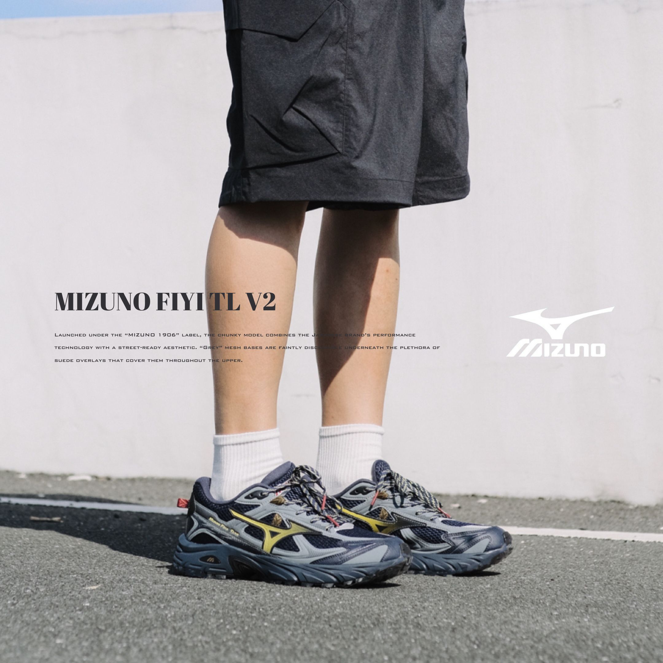 NICEDAY 代購 Mizuno NEX TL 灰色 藍色 潮流 復古 運動鞋 D1GH251917