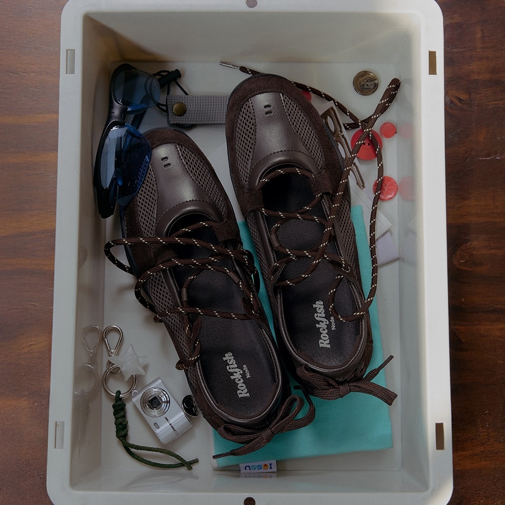 韓國代購｜ROCKFISH NICOLE WEAVING LACEUP SNEAKERS V2 (4 Colours)