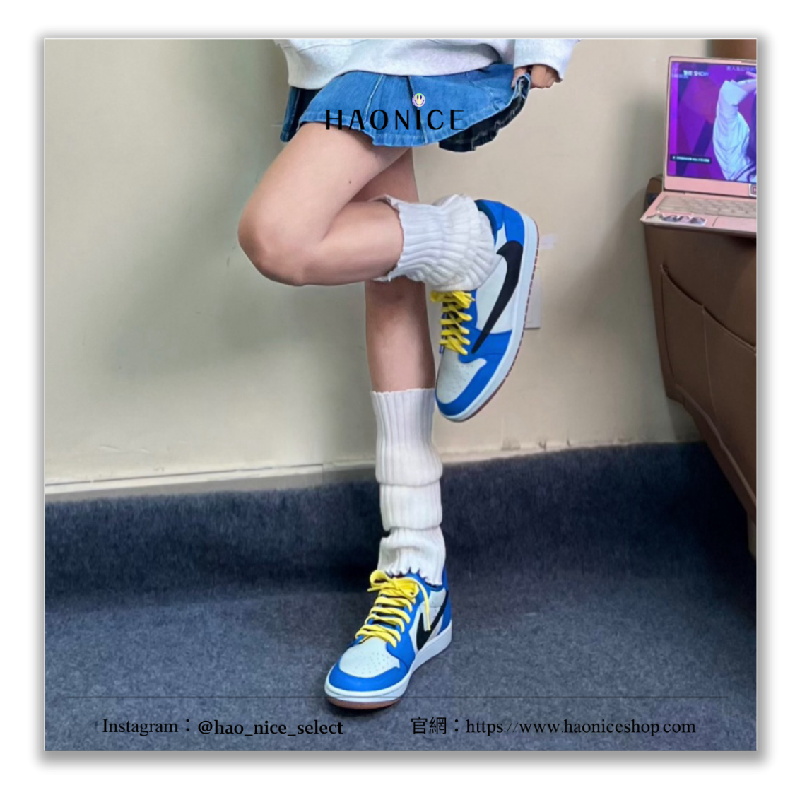 【HAO NICE】客製🎨Air Jordan 1 x Travis Scott 復古藍白黑倒勾 板鞋 籃球鞋 假一賠十 配合legit 驗貨