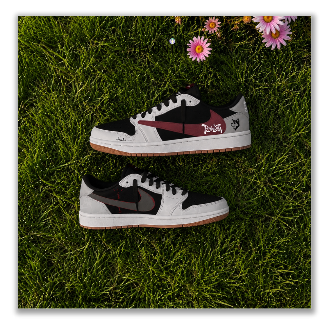【HAO NICE】客製🎨Air Jordan 1 x Travis Scott 磚紅閃電 黑紅倒勾 板鞋 籃球鞋 假一賠十 配合legit 驗貨