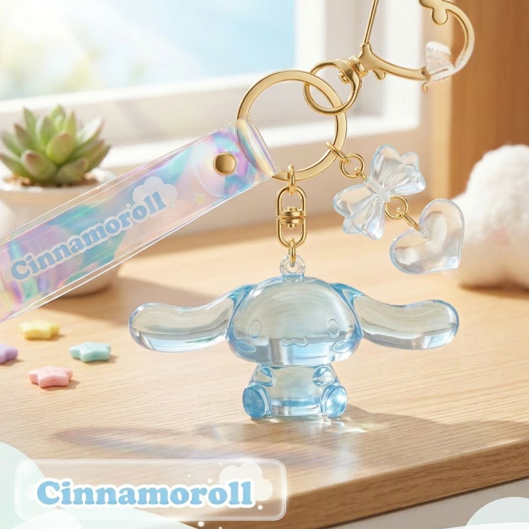 玉桂狗 Sanrio  果凍透色系列掛件鎖匙扣 | 飾物