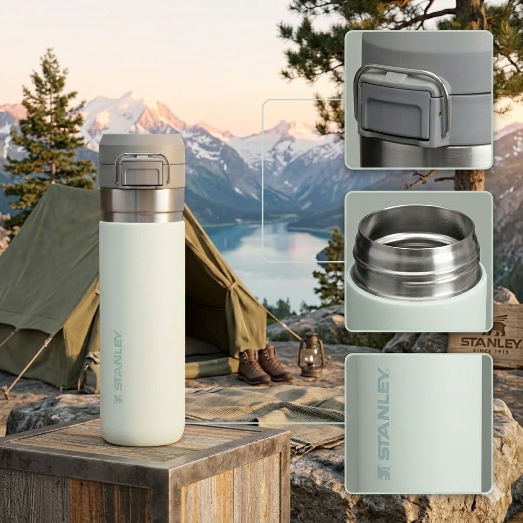 【預購】STANLEY H051151 The Quick Flip Go 保溫瓶 24OZ  (Mist)