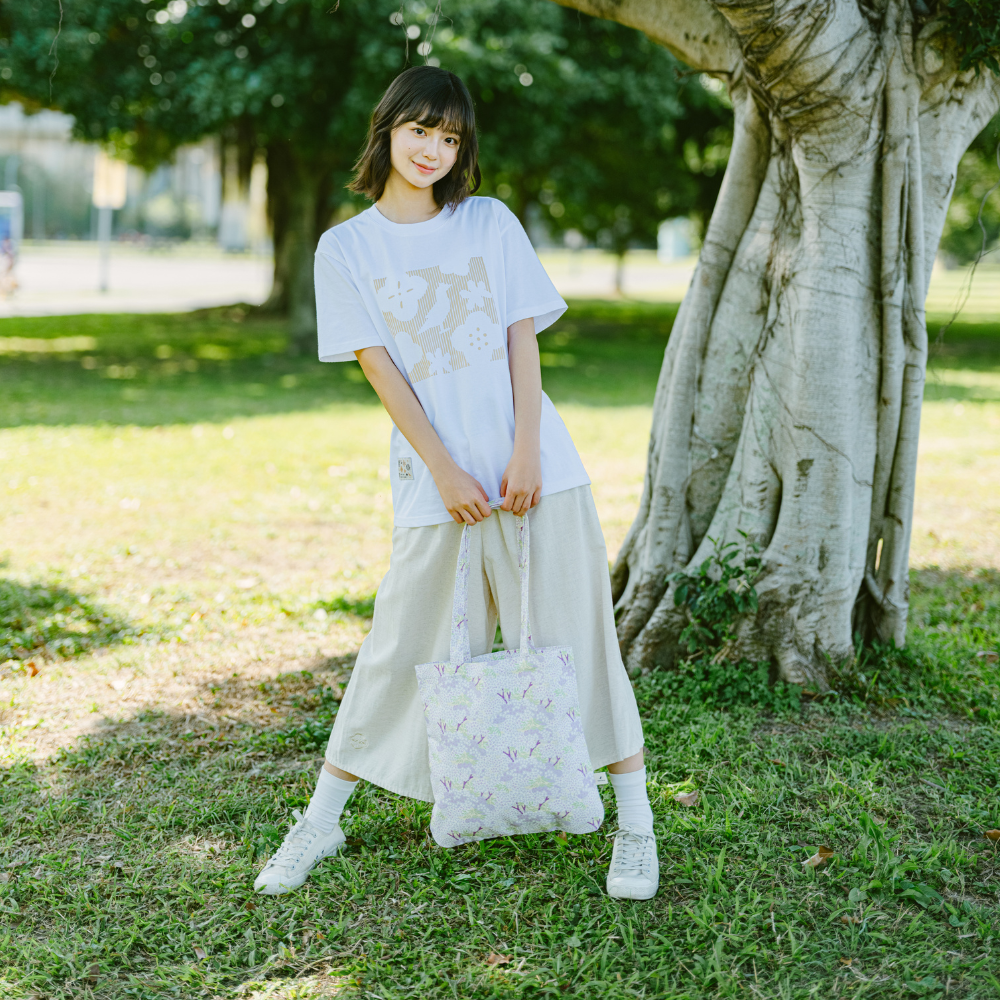 印花樂圓角方形購物袋/台灣原生樹/苦楝