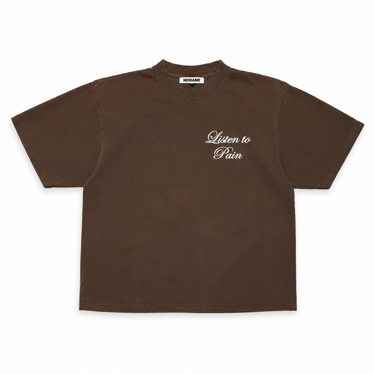 NERIAME-LISTEN TO PAIN TEE (Brown)
