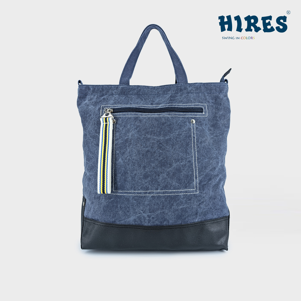 【 HIRES 】方正人生系列 韓系織帶丹寧直式托特包