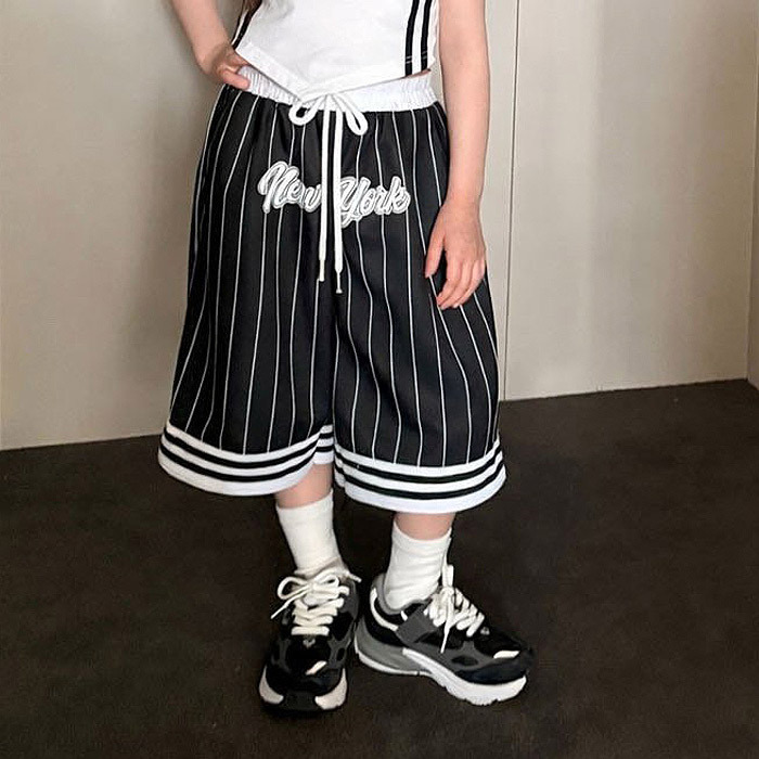 正韓夏CCOMMA 兩色直條棒球運動褲