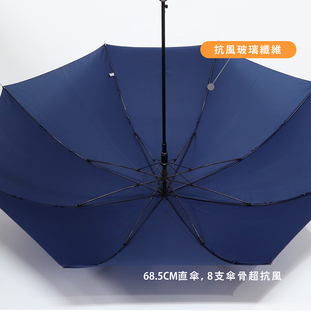 68.5cm直傘，8支傘骨抗風玻璃纖維