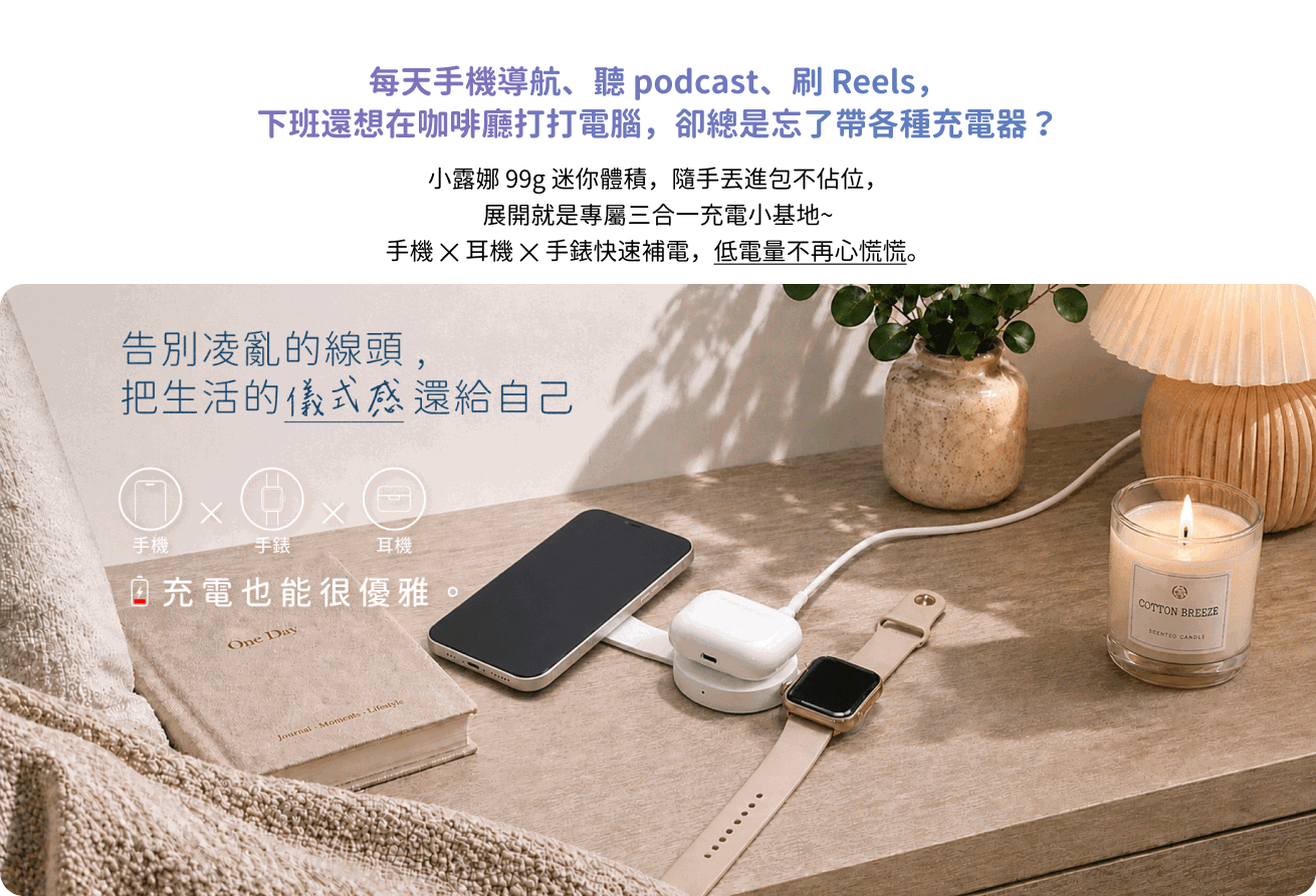 下班還想在咖啡廳打打電腦，卻總是忘了帶各種充電器？