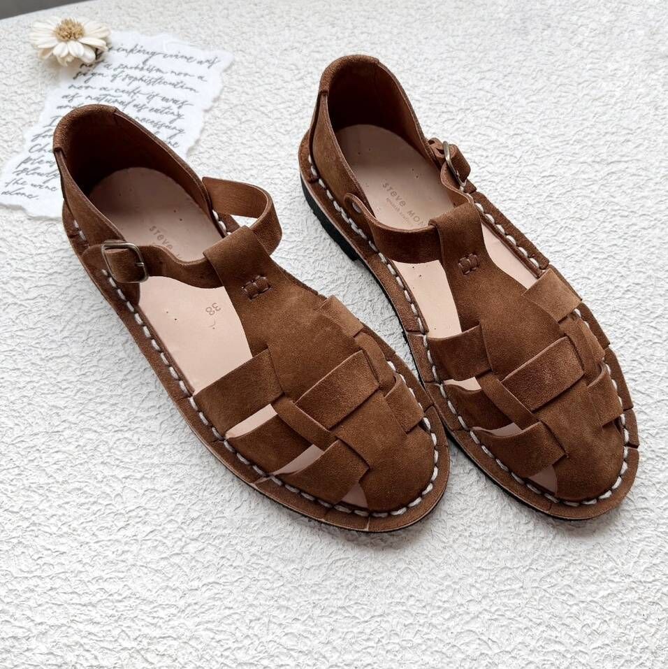 STEVE MONO 麂皮編織鞋 Artisanal Sandals 10/01 sandalwood