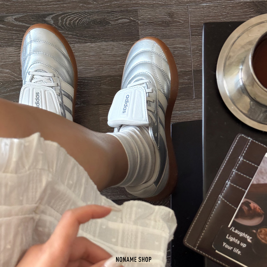 ADIDAS BARREDA MUNDIAL 復古銀 焦糖底 翻鞋舌 復古 增高 德訓鞋 (女款)