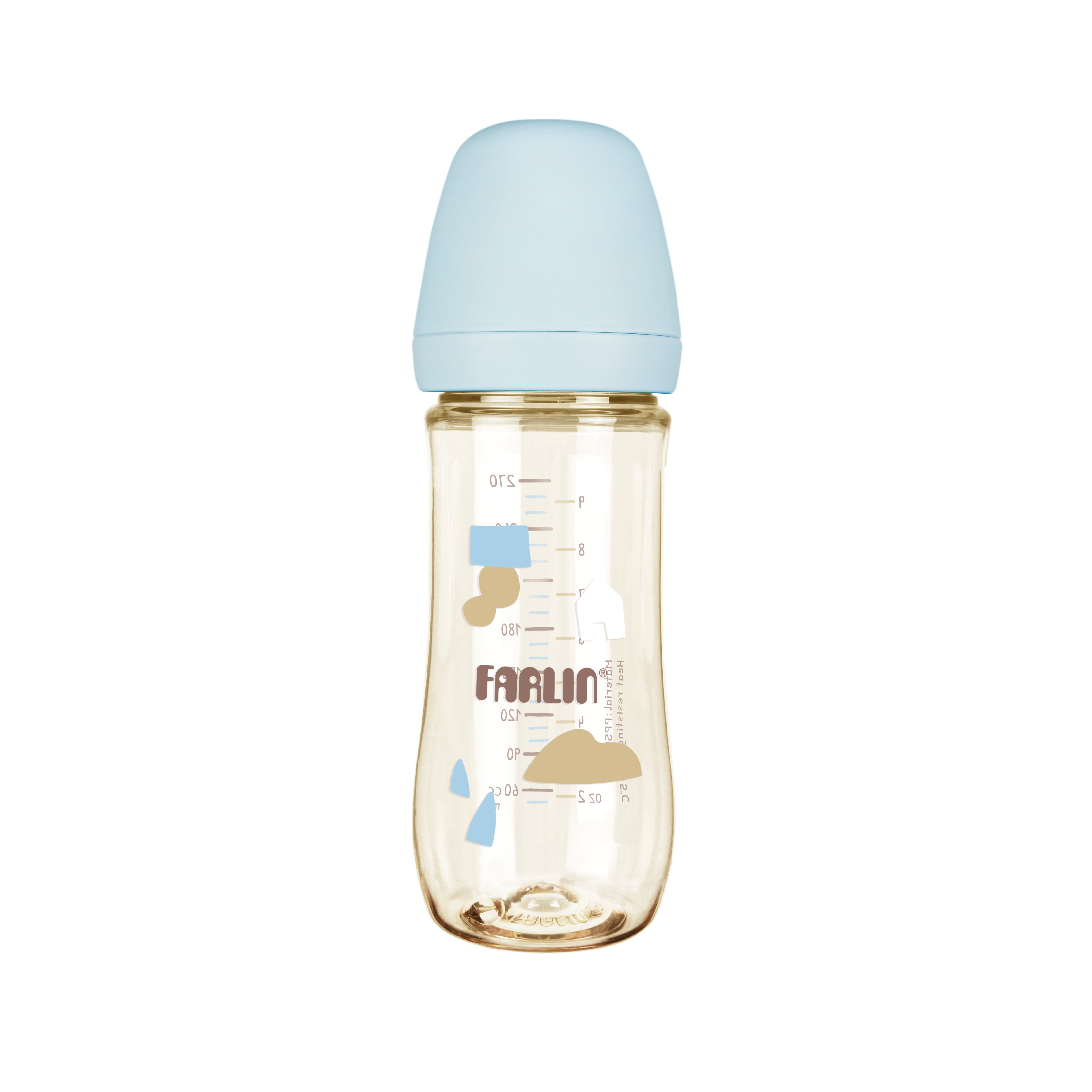 Farlin  Grow With Colors 寬口PPSU防脹氣奶瓶270ml (3M+適用)
