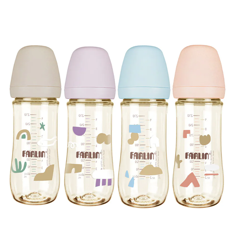 Farlin  Grow With Colors 寬口PPSU防脹氣奶瓶270ml (3M+適用)