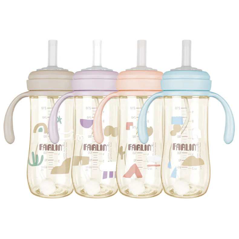 Farlin  Grow With Colors 寬口PPSU 吸嘴重力吸管練習杯270ml ( 防逆流設計6M+適用)