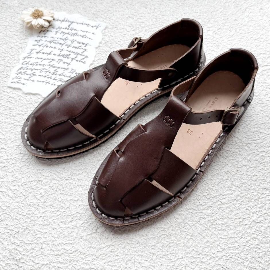 STEVE MONO 真皮編織鞋 Artisanal Sandals 10/17 Coffee 咖棕
