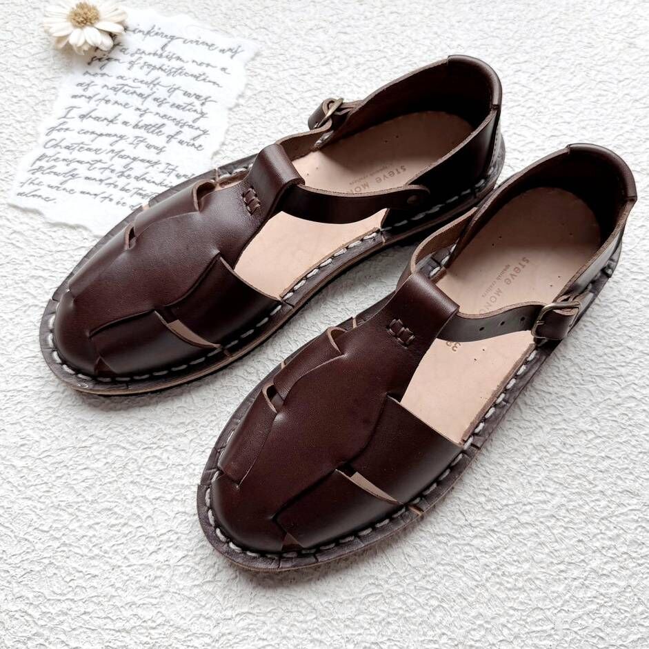 STEVE MONO 真皮編織鞋 Artisanal Sandals 10/17 Coffee 咖棕
