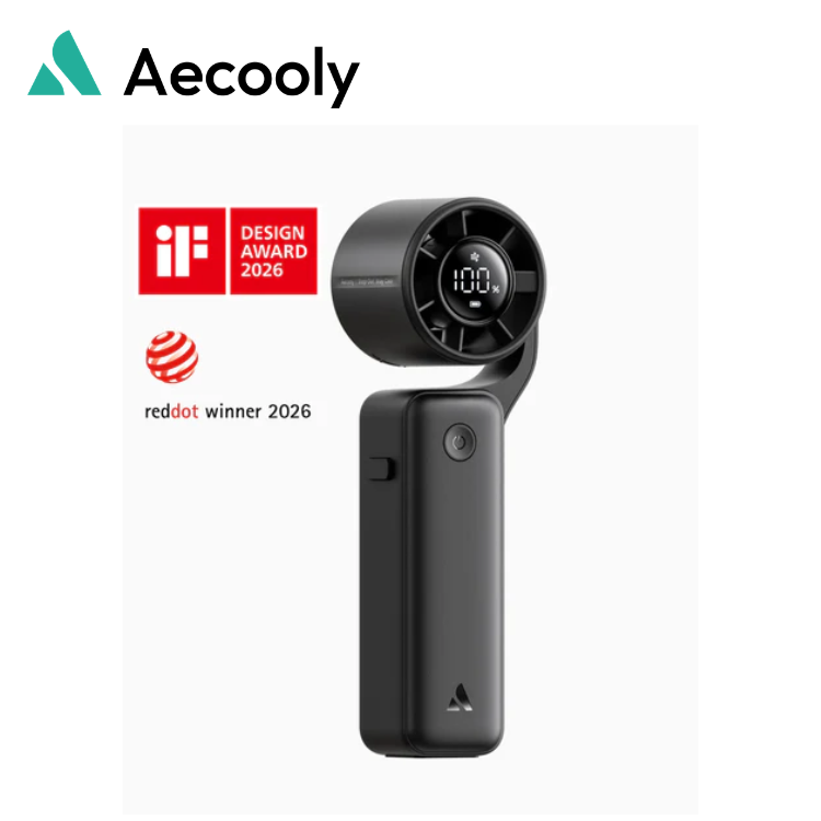 Aecooly 3合1便攜式風扇 Air Gimbal PF04 - 黑色