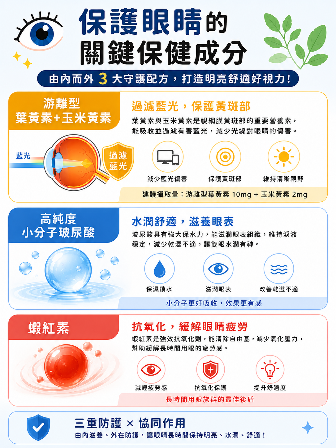 告別眼睛疲勞:葉黃素+玻尿酸,讓雙眼持續水潤明亮
