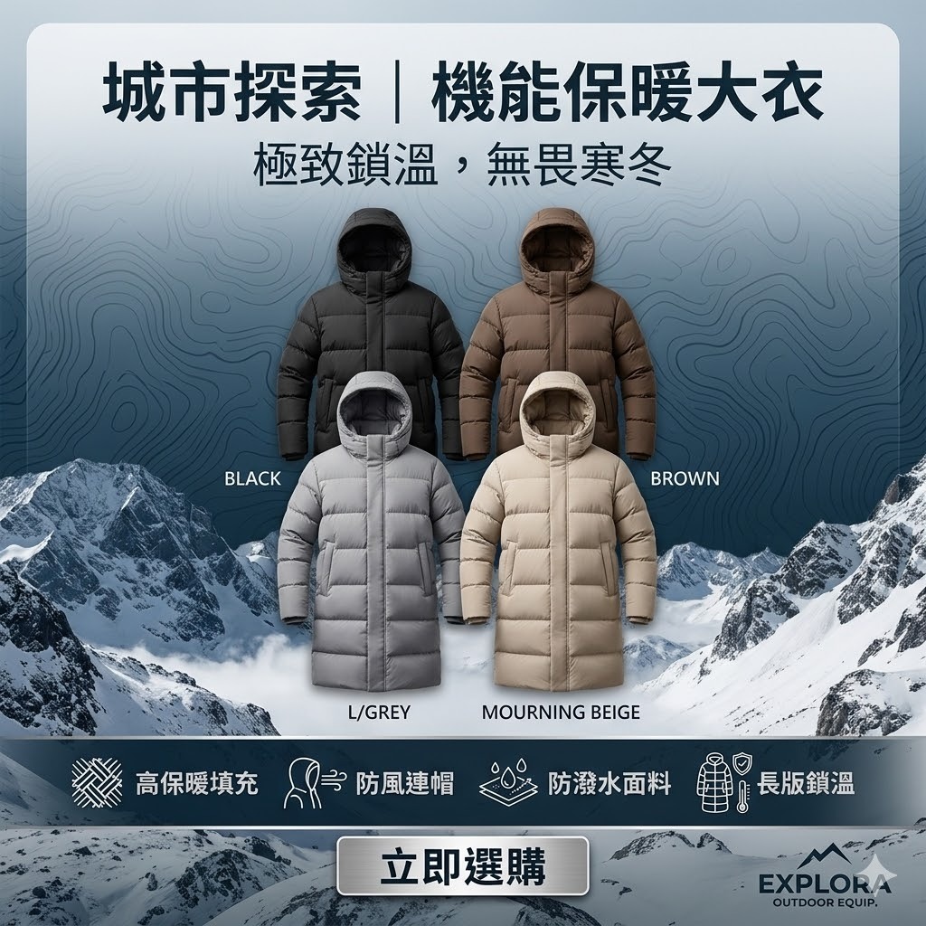 【預購】National Geographic KK051120 女裝 CAYMAN 長版外套